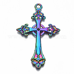 Rainbow Color Alloy Big Pendant Rhinestone Settings&nbsp;PALLOY-S180-012-RS