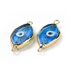 Handmade Horse Eye Evil Eye Lampwork Links Connectors&nbsp;LAMP-P057-07G