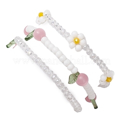 3Pcs 3 Colors Acrylic Charms Bracelets Sets for Women&nbsp;X1-BJEW-TA00577-02