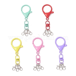 Spray Painted Eco-Friendly Alloy Double Eye Swivel Clasps and Iron Lobster Claw Clasps&nbsp;HJEW-JM04661