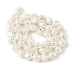 Electroplated Shell Pearl Beads Strands&nbsp;BSHE-M036-02A