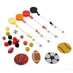Plastic Beadable Badge Reels&nbsp;AJEW-BT0001-12