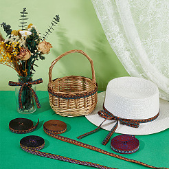 4 Rolls 4 Colors Ethnic Style Embroidery Polyester Ribbons&nbsp;OCOR-ME0001-34