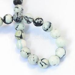 Natural Yellow Turquoise(Jasper) Round Bead Strands&nbsp;G-E334-6mm-02