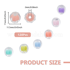 120Pcs 6 Colors Transparent Acrylic Beads&nbsp;TACR-DC0001-06