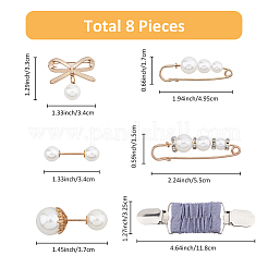 8Pcs 8 Style Zinc Alloy Kilt Pin Brooches&nbsp;AJEW-FH0004-37
