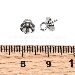 100Pcs 5 Style 304 Stainless Steel Cup Peg Bails Pendants&nbsp;STAS-UN0043-47
