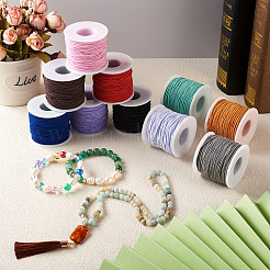 10 Rolls 10 Colors Polyester Elastic Cords&nbsp;EW-CD0001-01