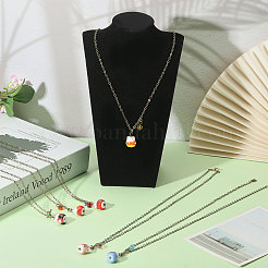 6Pcs Brass Necklaces&nbsp;NJEW-CA00002