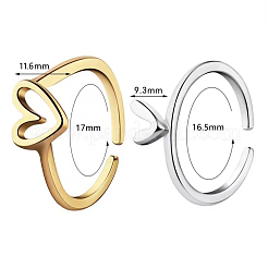 2Pcs Heart Layered Rings&nbsp;JR931A