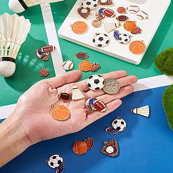 30Pcs 10 Styles Alloy Enamel Pendants&nbsp;ENAM-TA0003-48