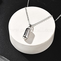 304 Stainless Steel capsule Shaped Perfume Bottle Necklaces&nbsp;STAS-Z106-01P