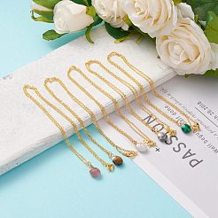 Natural & Synthetic Gemstone Pendant Necklaces&nbsp;NJEW-JN03228