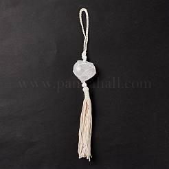 Natural Quartz Crystal Pendant Decorations&nbsp;HJEW-E579-01B