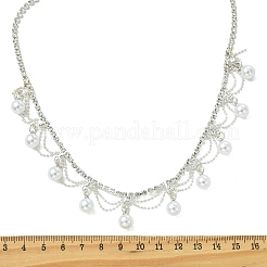 Brass Crystal Rhinestone Tennis Necklaces&nbsp;NJEW-JN06128