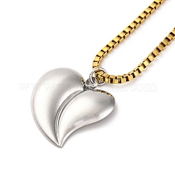 304 Stainless Steel Summer Beach Pendant Box Chain Necklaces&nbsp;NJEW-K389-01GP-01