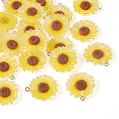 Translucent Resin Flower Pendants&nbsp;RESI-TAC0010-99