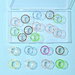 20Pcs UV Plating Acrylic Bead Caps&nbsp;OACR-FS0002-44