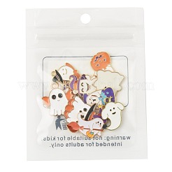 10Pcs 10 Styles Halloween Theme Alloy Enamel Pendants&nbsp;ENAM-FS0003-86