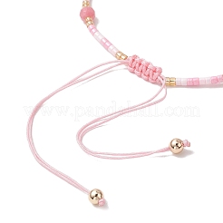 4mm Faceted Round Dyed Natural Jade Beads & Handmade Seed Beads Braided Bracelet Making&nbsp;AJEW-MZ00003-02