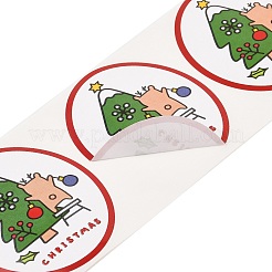 120 Round Paper Christmas Cartoon Sticker Rolls&nbsp;DIY-M070-09C