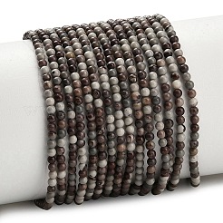 Natural Red Dendritic Jasper Beads Strands&nbsp;G-Z116-A27-2mm
