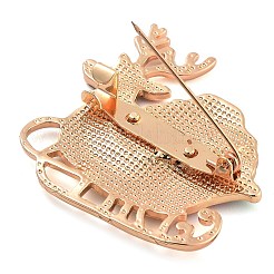 Christmas Theme Alloy Enamel Brooches&nbsp;JEWB-S022-03H