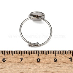 304 Stainless Steel Cuff Ring Components&nbsp;STAS-D372-02P-03