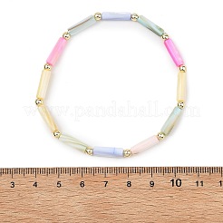 Dyed Natural Freshwater Shell & Electroplate Non-magnetic Synthetic Hematite Beads Stretch Bracelets for Women&nbsp;BJEW-JB13632