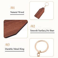 Walnut Wood Pendant Keychains&nbsp;KEYC-TAC0034-06E
