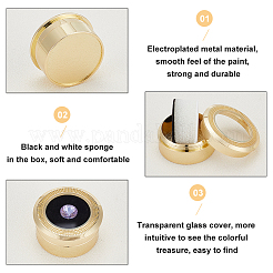 4Pcs Round Alloy Loose Diamond Storage Boxes&nbsp;CON-BC0008-09