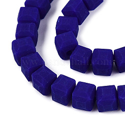 Opaque Frosted Glass Beads Strands&nbsp;GLAA-N072-01A-B10