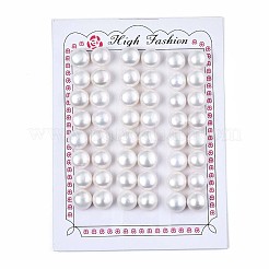 Half Drilled Natural Cultured Freshwater Pearl Beads&nbsp;PEAR-R008-01