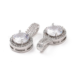 Brass Micro Pave Cubic Zirconia Pendants&nbsp;KK-E068-VC424