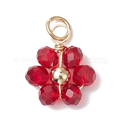 20Pcs 5 Colors Glass Charms&nbsp;PALLOY-JF02918