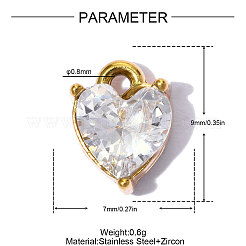 Valentine's Day 304 Stainless Steel Charms&nbsp;STAS-OY014-89G