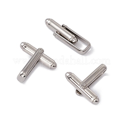 Non-Tarnish Man's 201 Stainless Steel Cufflinks Findings&nbsp;STAS-G291-02P