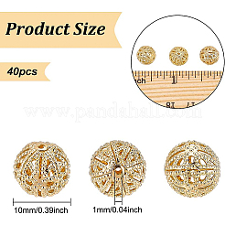 Brass Filigree Beads&nbsp;KK-BC0008-73