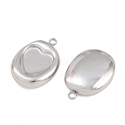304 Stainless Steel Pendant Cabochon Settings&nbsp;SA-CBACA10-01P