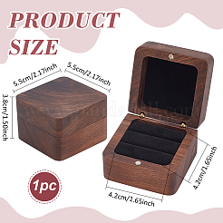 2-Slot Wooden Finger Ring Storage Boxes&nbsp;CON-WH0089-110B