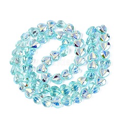 Electroplate Transparent Glass Beads Strands&nbsp;LS-EGLA-N056-01A-03