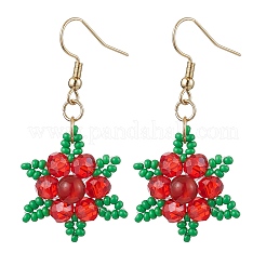 3Pairs 3 Styles Natural Carnelian & Malaysia Jade & Rose Quartz Dangle Earrings&nbsp;EJEW-MZ00258
