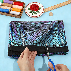 1 Yard Polyester Fish Scale Fabric&nbsp;DIY-PH0036-68