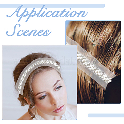 Resin with Rhinestone Gauze Ribbon&nbsp;OCOR-WH0078-140