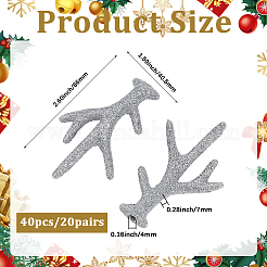 40Pcs Velvet Antler Snowman Hand Branch&nbsp;DOLL-GF0001-08C