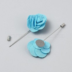 Flower Polyester Brooches&nbsp;JEWB-WH20006-01B