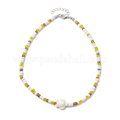 Dyed Synthetic Turquoise Pendant Necklaces&nbsp;NJEW-JN04776