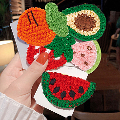 32Pcs 8 Style Wool & Polyester Fruit Cabochons&nbsp;DIY-FG0004-02