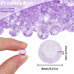 1000Pcs Acrylic Rhinestone Pointed Back Cabochons&nbsp;GACR-SP0001-01C