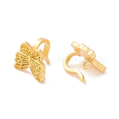 Rack Plating Brass S Hook Clasps&nbsp;KK-M223-03MG